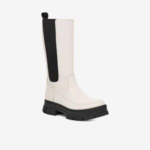 Women's Black and White Boots